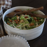 Large Ribbed Serving Bowl