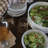Large Ribbed Serving Bowl