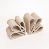 Handcrafted Looped Bookends - Set of 2
