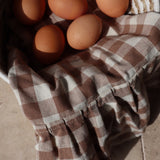 Gingham Ruffle Tea Towel