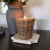 Grapefruit and Gardenia Wicker Candle