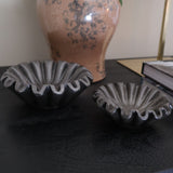 Ruffled Bowls - Black - Set of 2