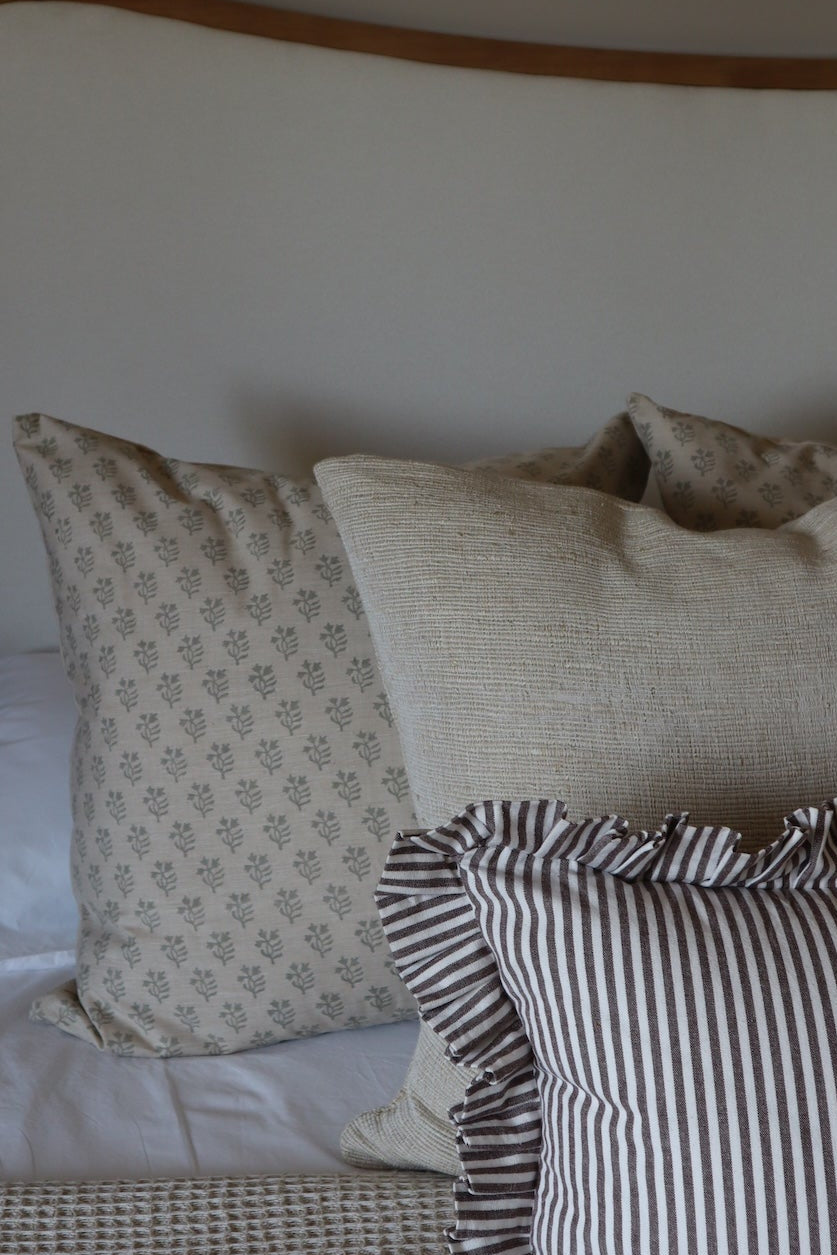 Floral Block Print Pillow - 24