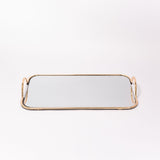 Gold Trim Mirrored Tray