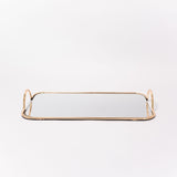 Gold Trim Mirrored Tray