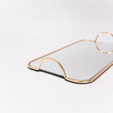 Gold Trim Mirrored Tray