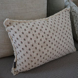Floral Block Print Lumbar Pillow - 14"x20"