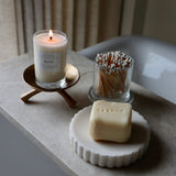 Ilaria Footed Pillar Holder - Brass