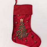 Red Beaded Stocking