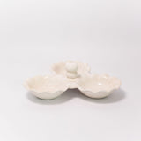 Ruffled Three Bowl Server