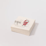 Santa and Reindeer Paper Napkins - Set of 50