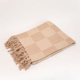 Checkered Fringe Throw
