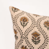 Botanical Block Print Lumbar Pillow  - 14"x20"