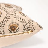 Botanical Block Print Lumbar Pillow  - 14"x20"