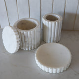 Blossom Scallop Dish - White