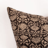 Botanical Block Print Linen Pillow - 22"x22"