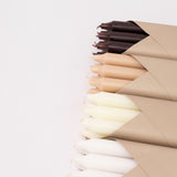 12" Taper Candles - Set of 6 - Brown