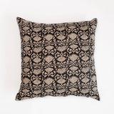 Botanical Block Print Linen Pillow - 22"x22"