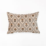 Botanical Block Print Lumbar Pillow  - 14"x20"