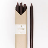 12" Taper Candles - Set of 6 - Brown