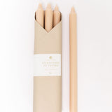 12" Taper Candles - Set of 6 - Tan