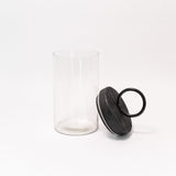 Glass Canister with Black Ring Top - 3 Sizes