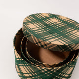 Green Plaid Holiday Gift Boxes - Set of 3