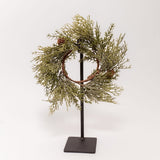 Cedar, Pine and Pinecones Mini Wreath - 10"