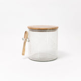 Bubble Glass Canister with Wooden Spoon - 3 Sizes