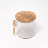 Bubble Glass Canister with Wooden Spoon - 3 Sizes