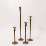 Brushed Brass Taper Holders - 4 Sizes