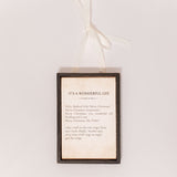 A Wonderful Life Ornament