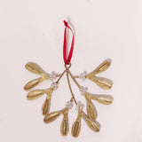 Mistletoe Ornament on Ribbon