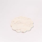 Scalloped Round Marble Tray