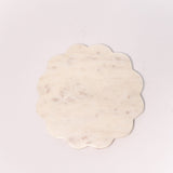 Scalloped Round Marble Tray