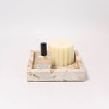 Square Marble Tray - Beige