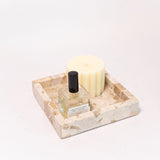 Square Marble Tray - Beige
