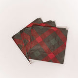 Plaid Paper Napkins - Set of 20