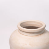 Distressed Terracotta Vase - Cream