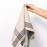 Grid Woven Dish Towel - Black