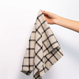 Plaid Woven Dish Towel - Black