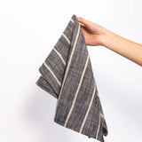 Striped Woven Dish Towel - Black