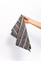 Striped Woven Dish Towel - Black