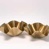 Swerve Brass Ruffle Bowl - 2 Sizes
