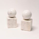 Erin Marble Geometric Bookends - Set of 2
