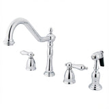 Heritage Widespread Kitchen Faucet with Sprayer