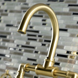 Webb Bridge Bathroom Faucet with Knurled Handle