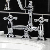 Restoration Bridge Bathroom Faucet with Cross Handles