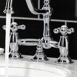 Restoration Bridge Bathroom Faucet with Cross Handles