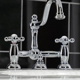 Restoration Bridge Bathroom Faucet with Cross Handles